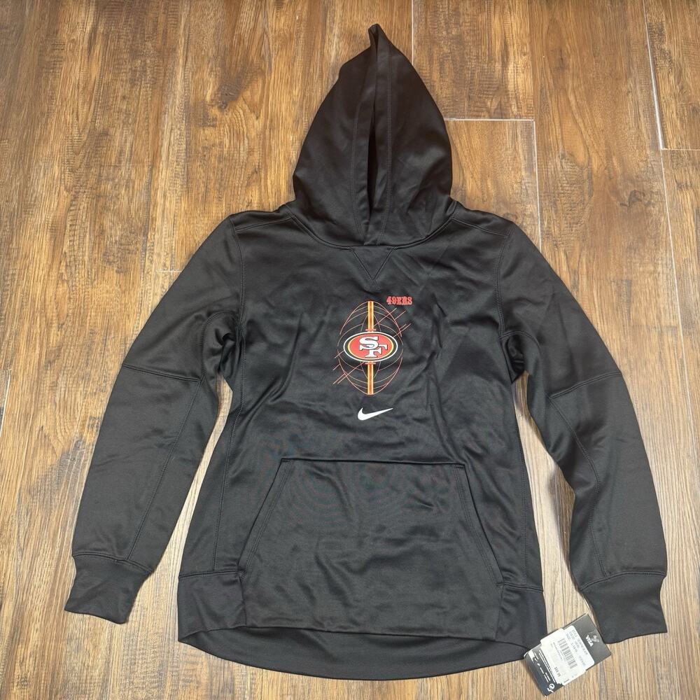NWT Nike San Francisco 49ers Hoodie Sweatshirt Youth Large Black NFL Football